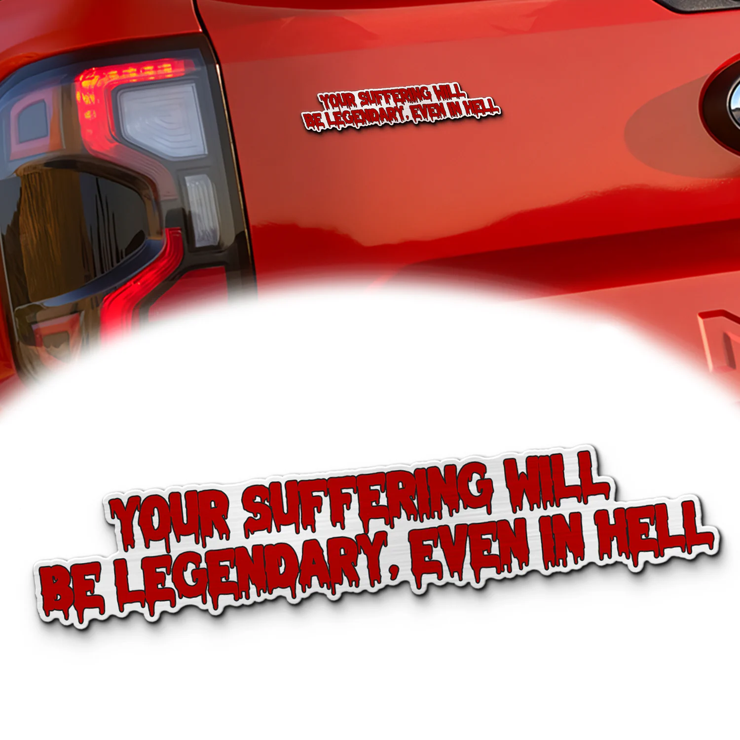 Pinhead Iconic Quote Laser Engraved Car Emblem, Custom Personalized Horror Movie Car Badge, Fits Most Vehicles