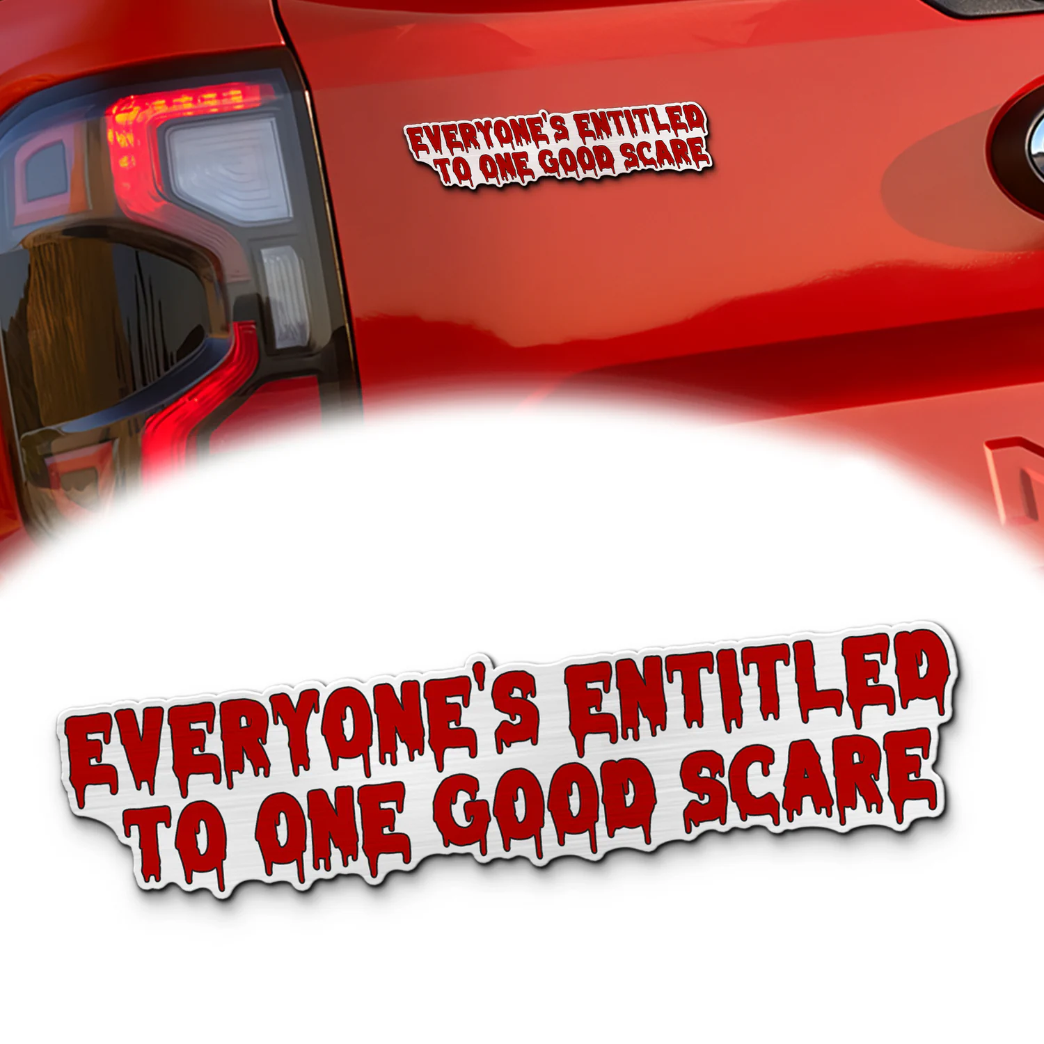 Michael Myers Iconic Quote Laser Engraved Car Emblem, Custom Personalized Horror Movie Car Badge, Fits Most Vehicles