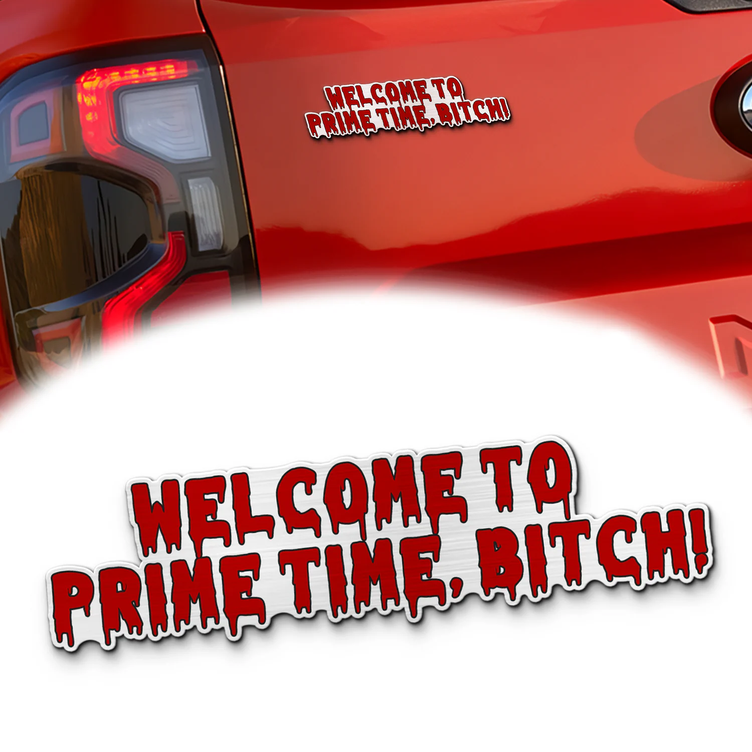 Freddy Krueger Iconic Quote Laser Engraved Car Emblem, Custom Personalized Horror Movie Car Badge, Fits Most Vehicles