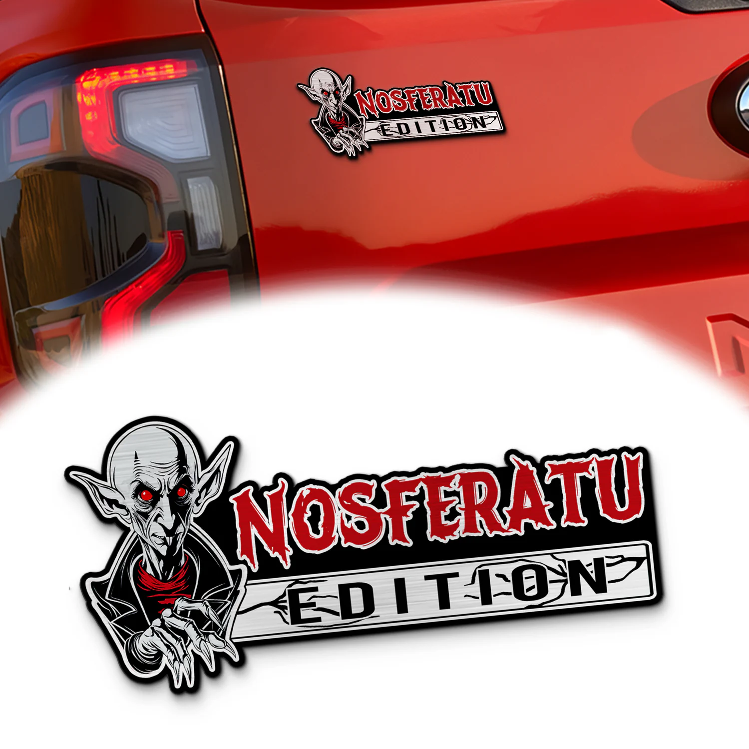 Nosferatu Laser Engraved Car Emblem, Custom Personalized Horror Movie Car Badge, Fits Most Vehicles