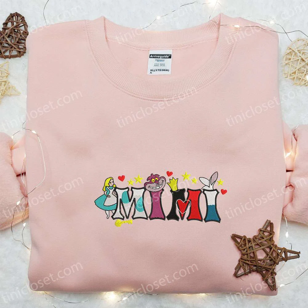 Wonderland Mimi Embroidered Hoodie, Cartoon Embroidered Hoodie, Best Mother’s Day Gift Ideas