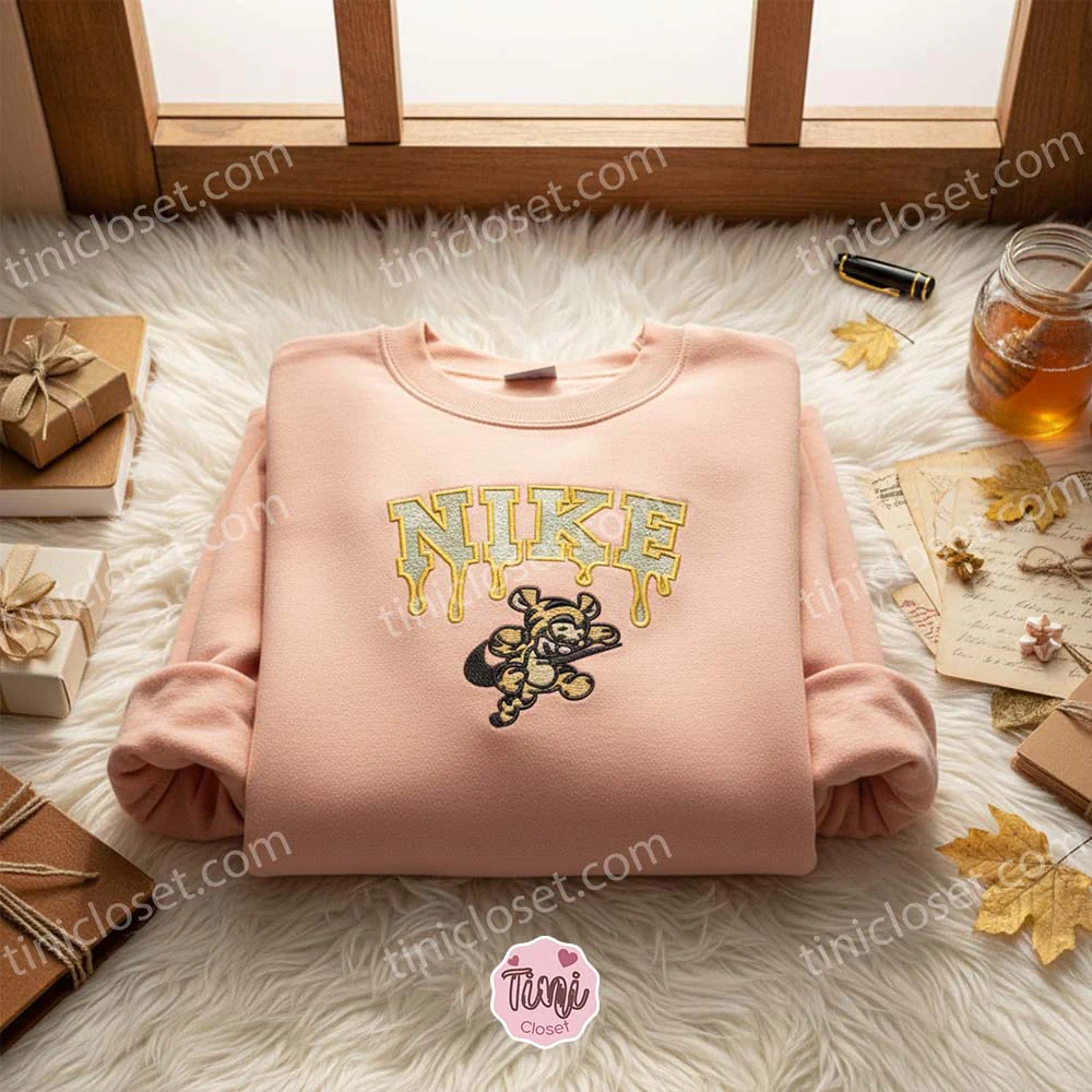 Vintage Tigger Embroidered Sweatshirt | Cute Winnie The Pooh Crewneck Gift