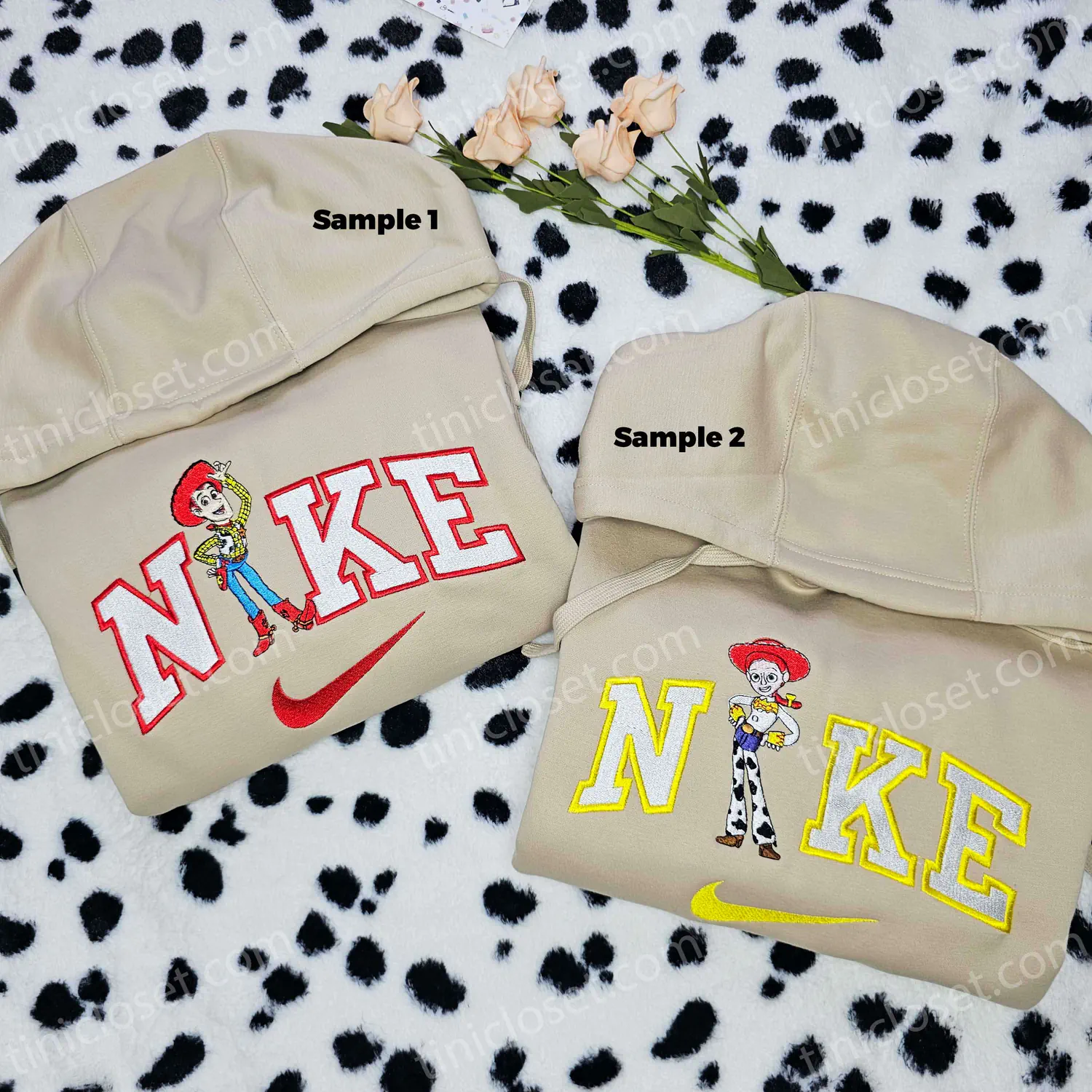 Woody And Jessie Toy Story Embroidered Shirt, Disney Characters Embroidered Sweatshirt, Couples Embroidered Hoodie