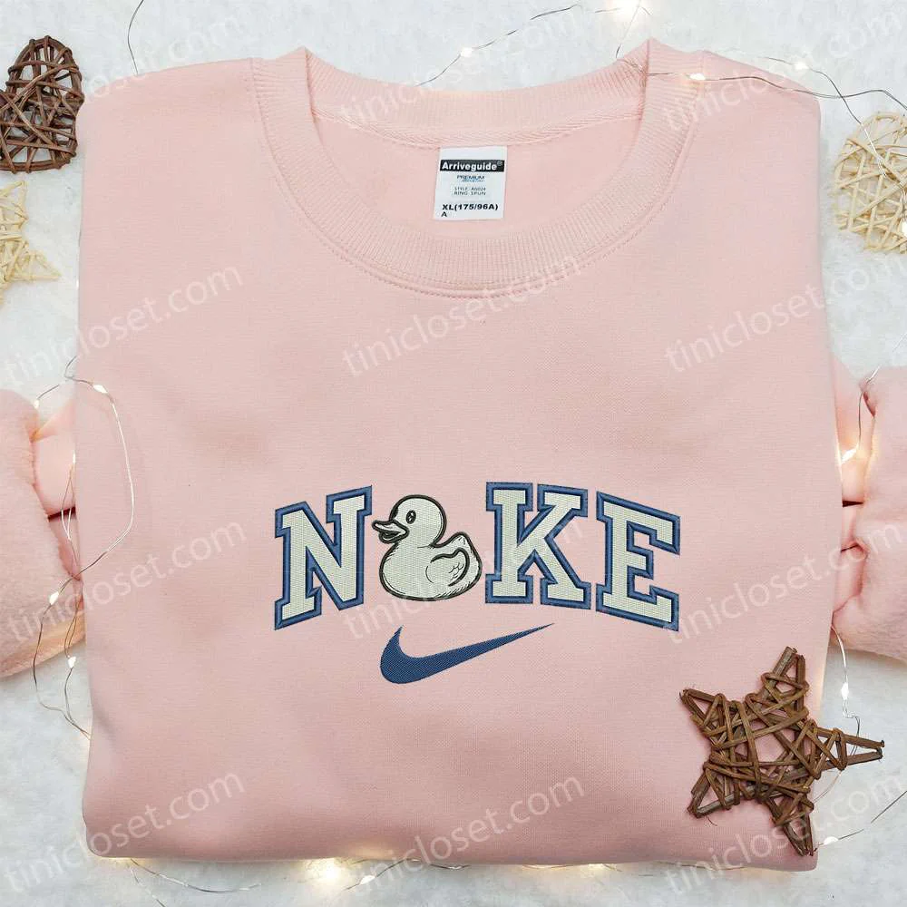 White Duck x Nike Embroidered Shirt, Animal Embroidered Hoodie, Best Gift Idea