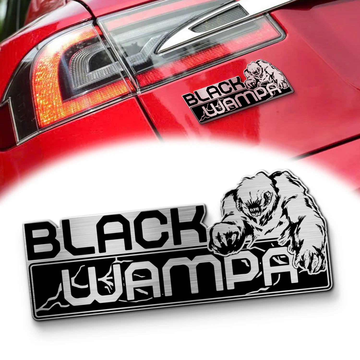 Wampa Edition Laser-Engraved Car Badge, 3D Metal Auto Emblem Decal for Car Truck SUV