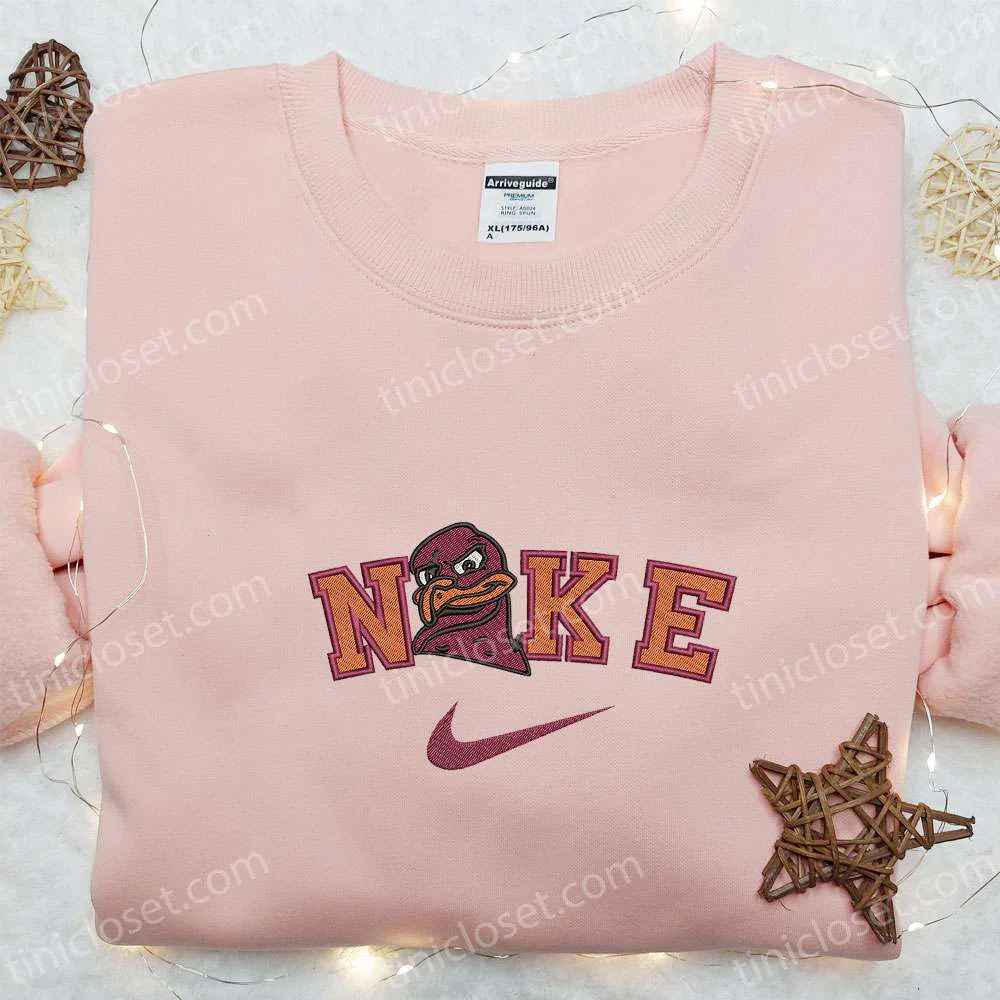 Virginia Tech Hokies x Nike Embroidered Shirt, NCAA Sports Embroidered Hoodie, Best Gift Idea