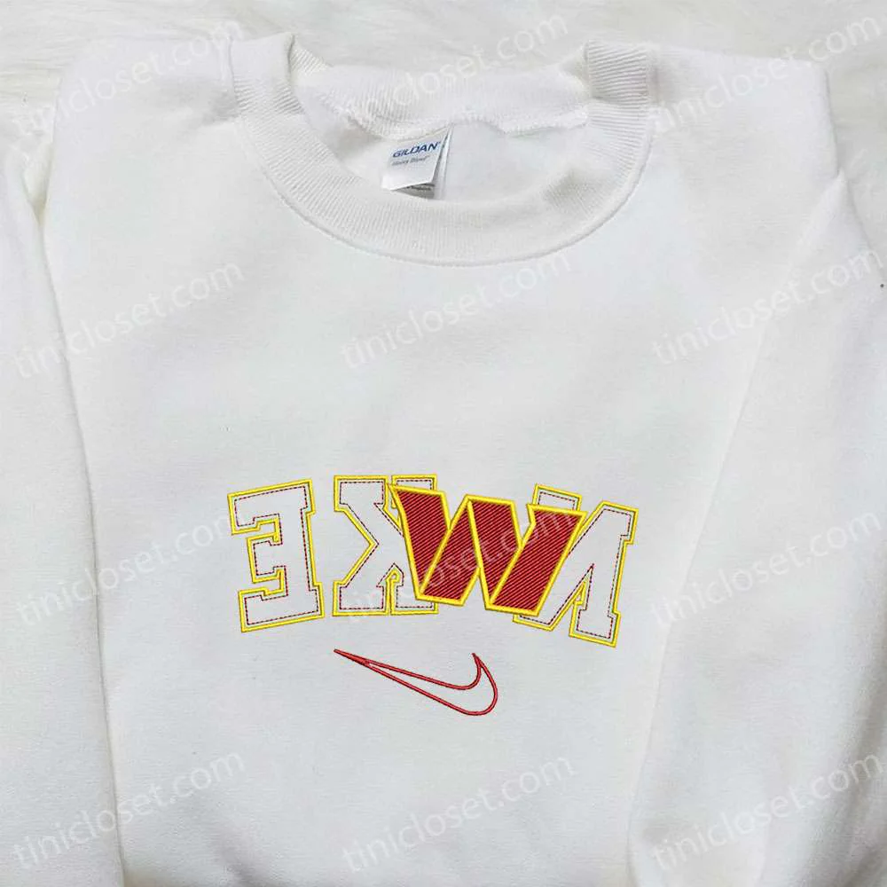 Washington Commanders x Nike Reverse Embroidered Shirt, NFL Sports Embroidered Hoodie, Best Fandom Gift Ideas