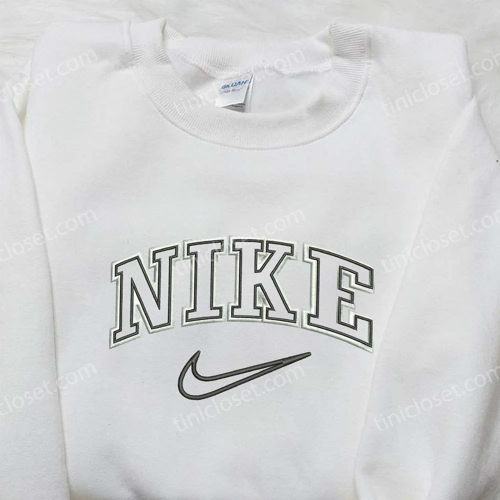 Vintage Custom Nike Embroidered Sweatshirt, Nike Inspired Embroidered Shirt, Best Birthday Gift Ideas