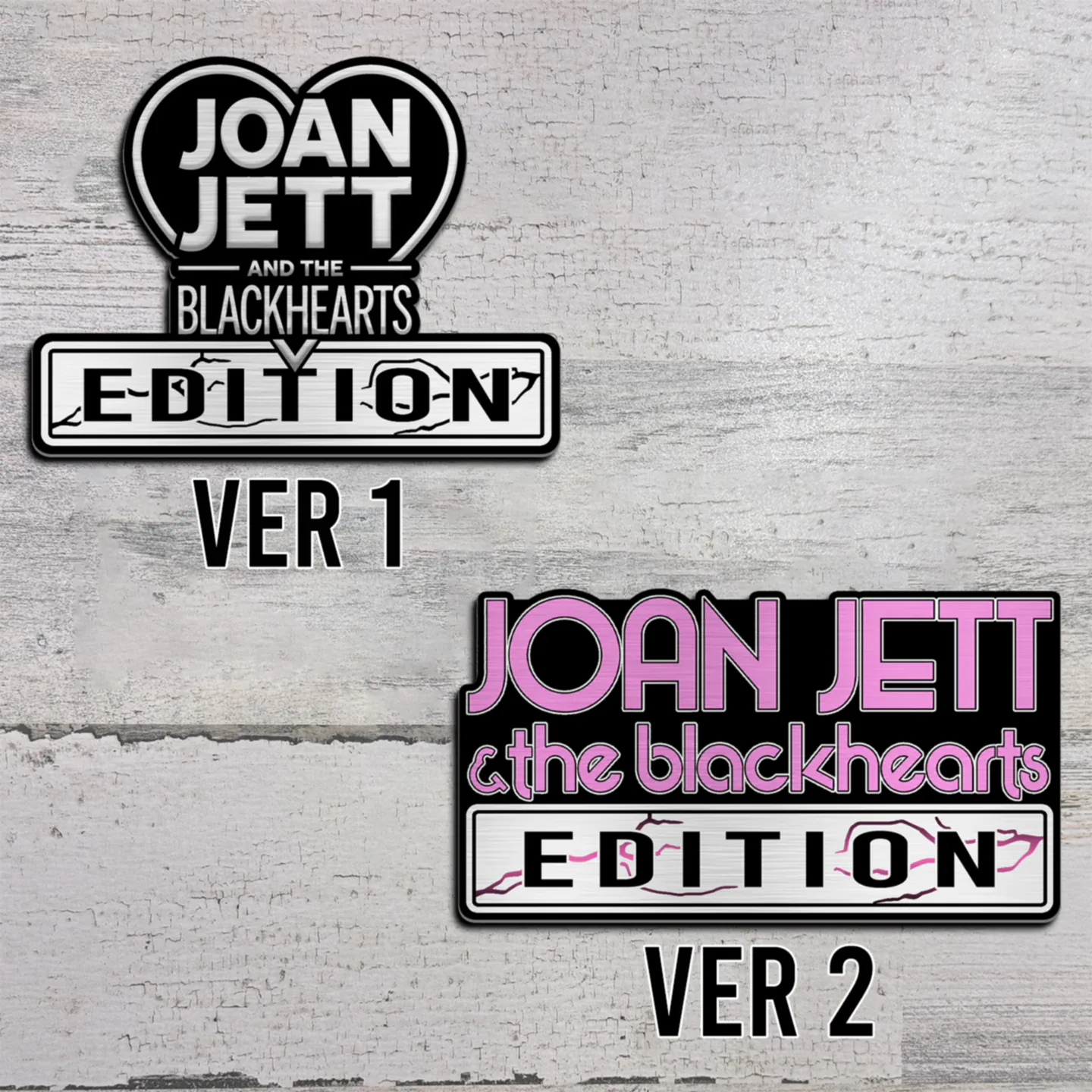 Joan Jett and the Blackhearts Edition Car Emblem, Brushed Metal Badge for Car Rear, Silver