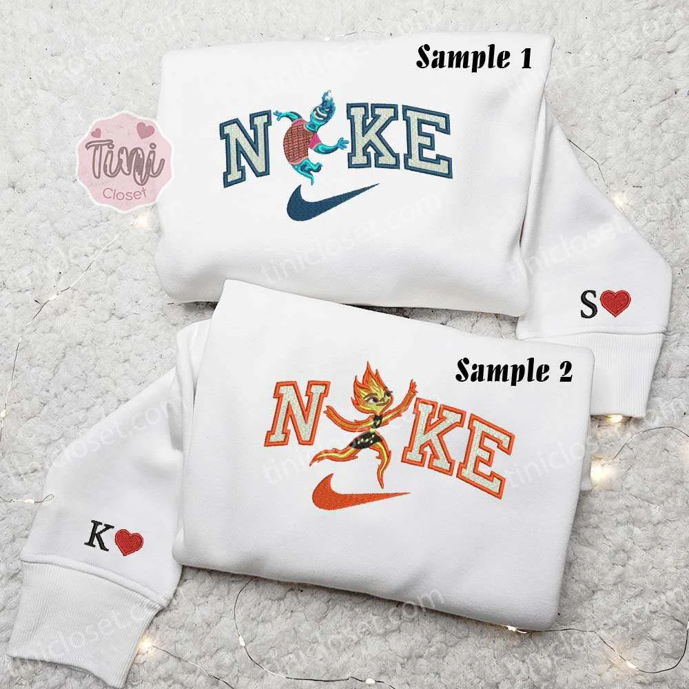 Wade And Ember Elemental Disney Characters Embroidered Couples Shirts