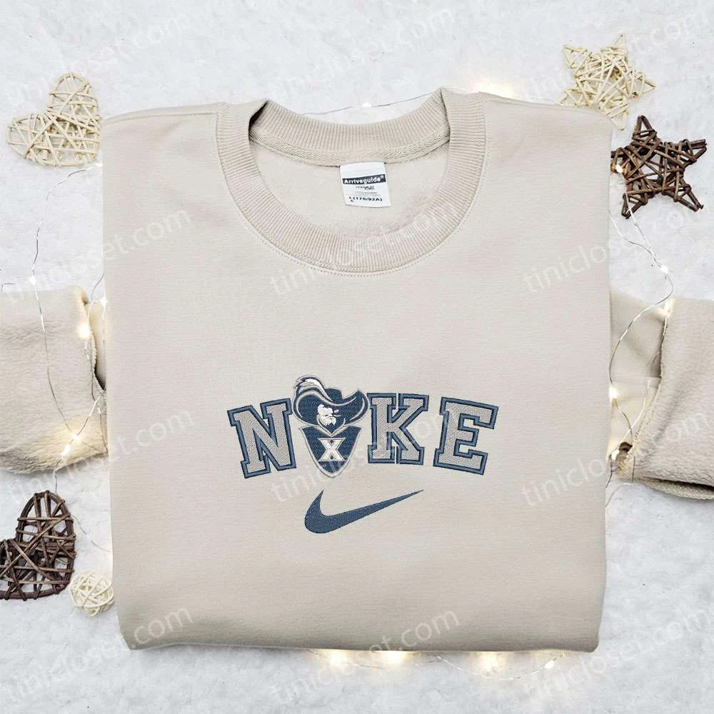 Xavier Musketeers x Nike Embroidered Shirt, NCAA Sports Embroidered Hoodie, Best Gift Idea