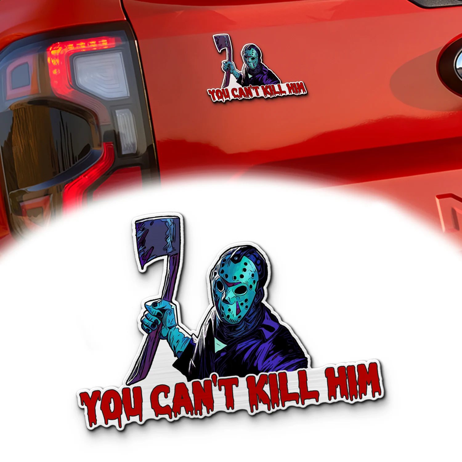 Jason Voorhees Signature Quote Laser Engraved Car Emblem, Custom Personalized Horror Movie Car Badge, Fits Most Vehicles