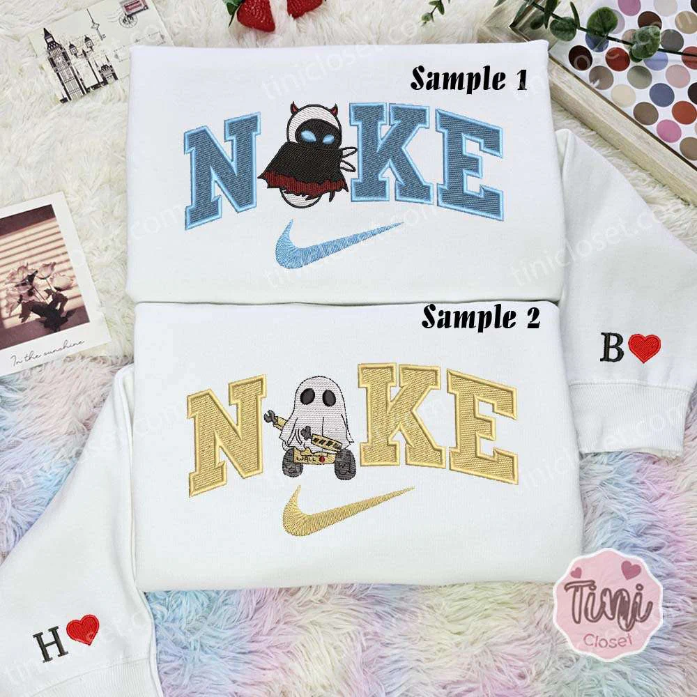 Wall-E And Eve Cosplay For Halloween Embroidered Couples Shirts