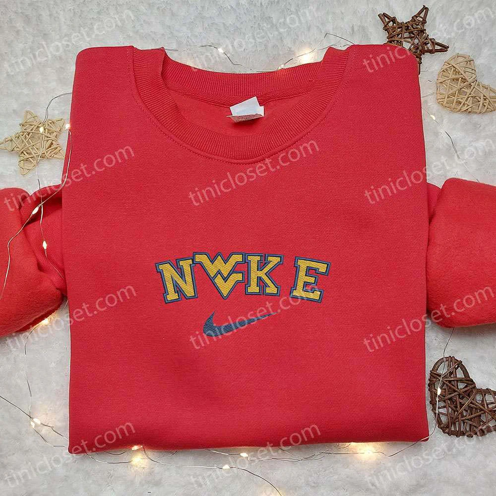 West Virginia Mountaineers x Nike Embroidered Shirt, NCAA Sports Embroidered Hoodie, Best Gift Idea