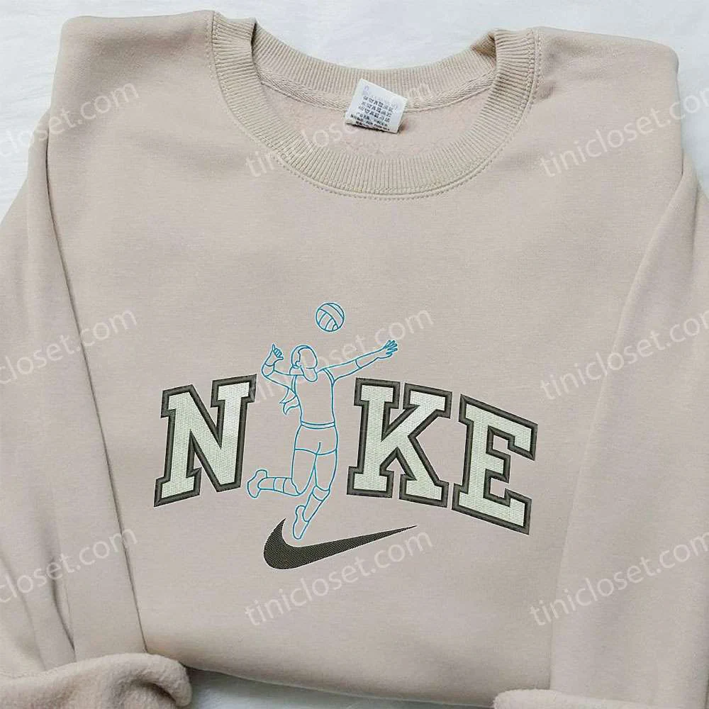 Volleyball Girl Embroidered Hoodie, Sports Embroidered Shirt, Best Gift Idea