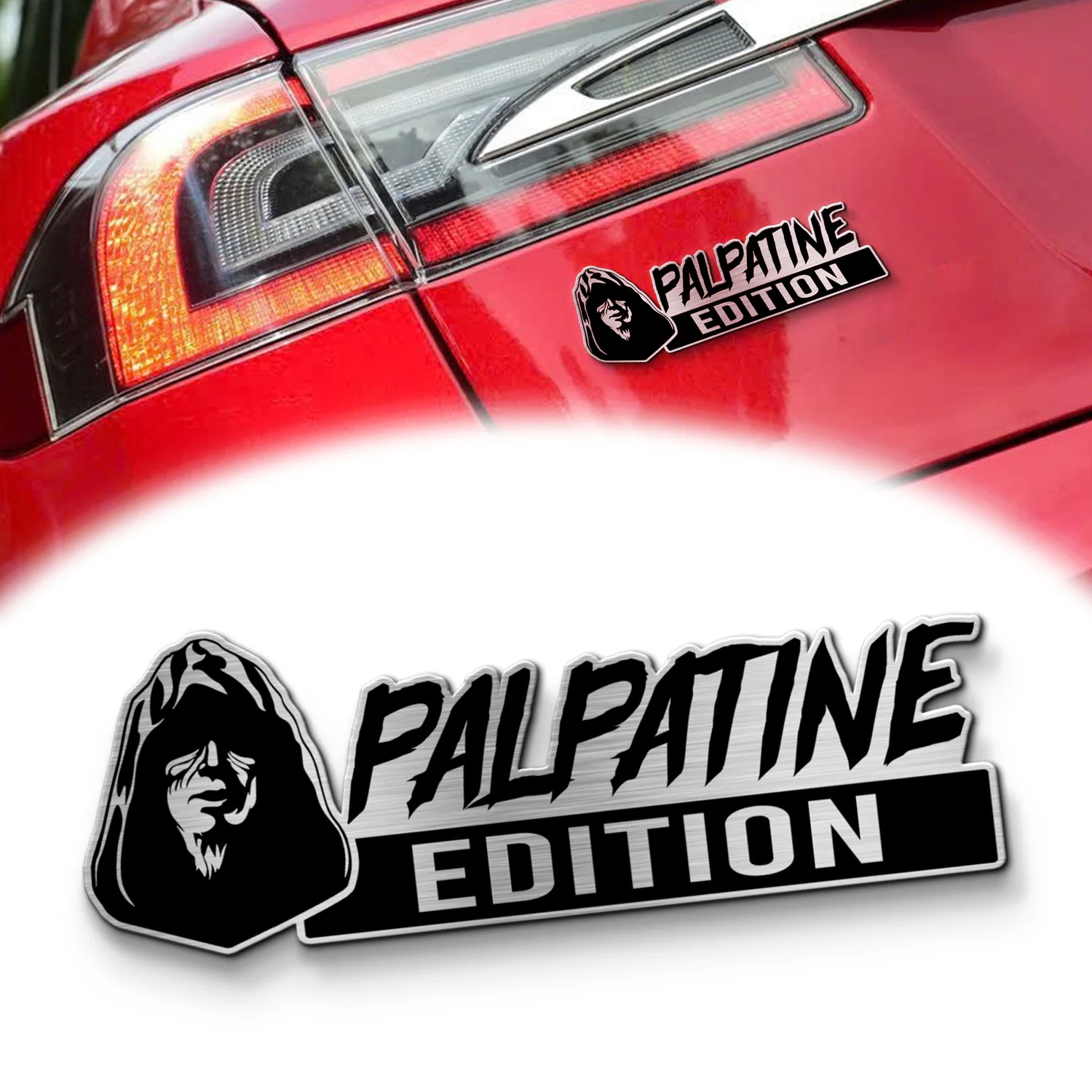Palpatine Edition Laser-Engraved Car Badge, 3D Metal Auto Emblem Decal for Car Truck SUV