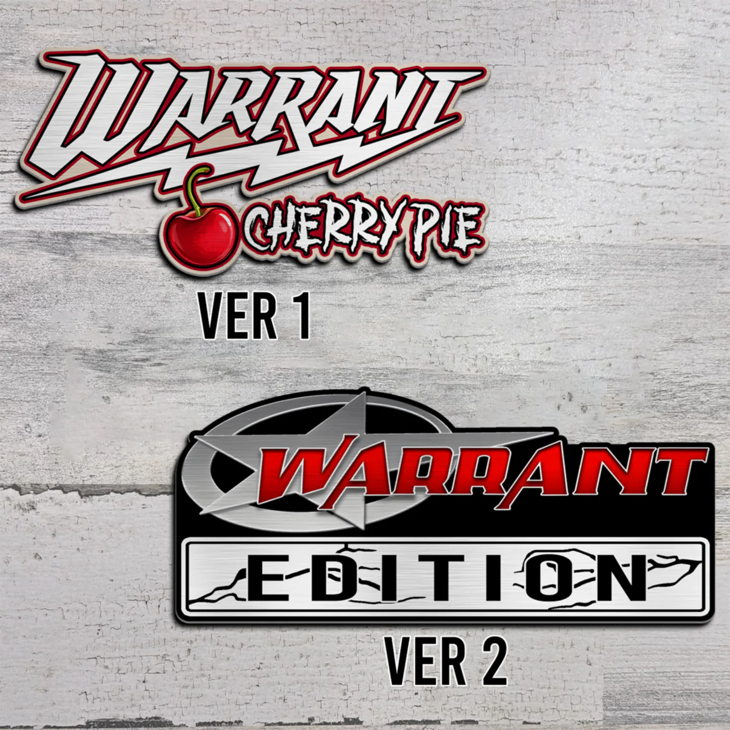 Warrant Edition Car Emblem, Brushed Metal Badge for Car Rear, Silver