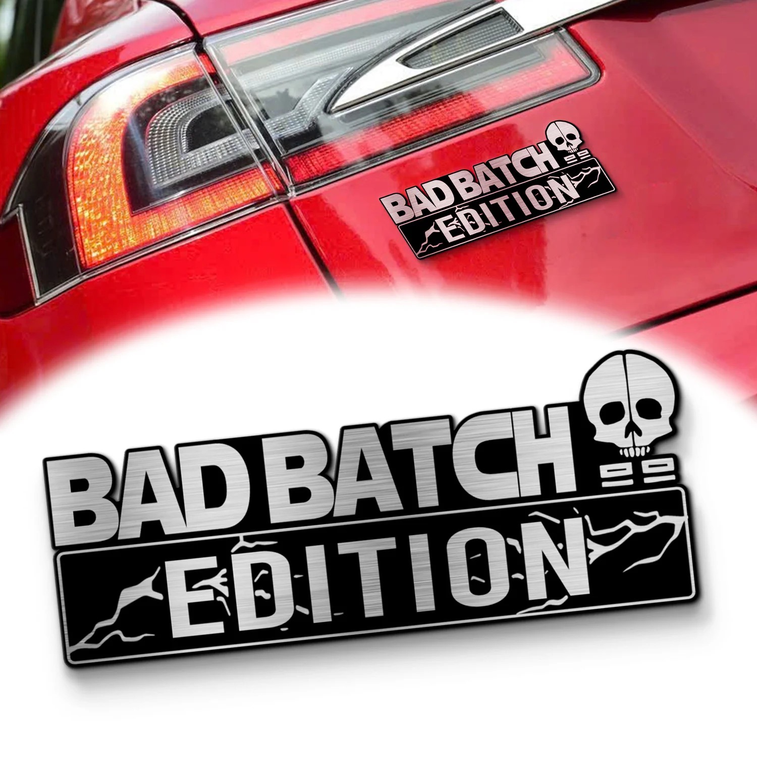 Bad Batch Edition Laser-Engraved Car Badge, 3D Metal Auto Emblem Decal for Car Truck SUV