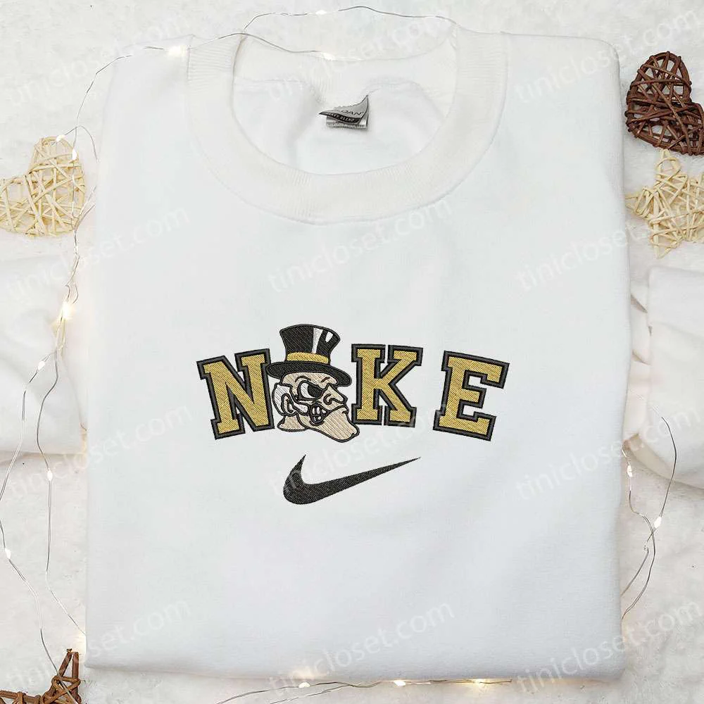 Wake Forest Demon Deacons x Nike Embroidered Shirt, NCAA Sports Embroidered Hoodie, Best Gift Idea
