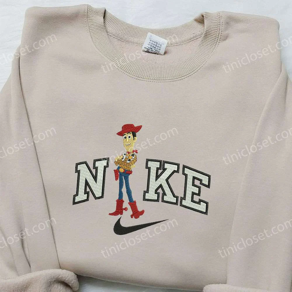 Woody x Nike Embroidered Hoodie, Toy Story Embroidered Shirt, Nike Inspired Embroidered Shirt