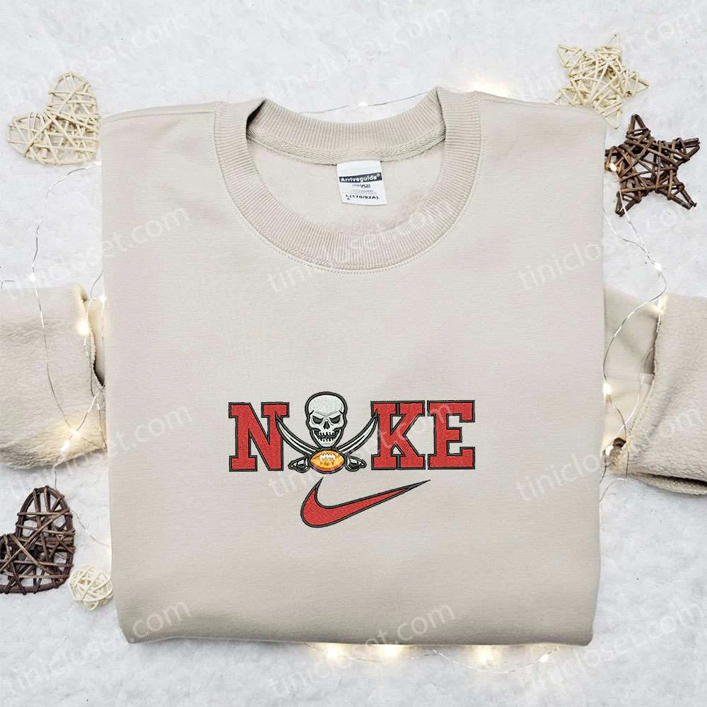 Tampa Bay Buccaneers Embroidered Shirt, NFL Sports Embroidered Hoodie, Best Fandom Gift Idea