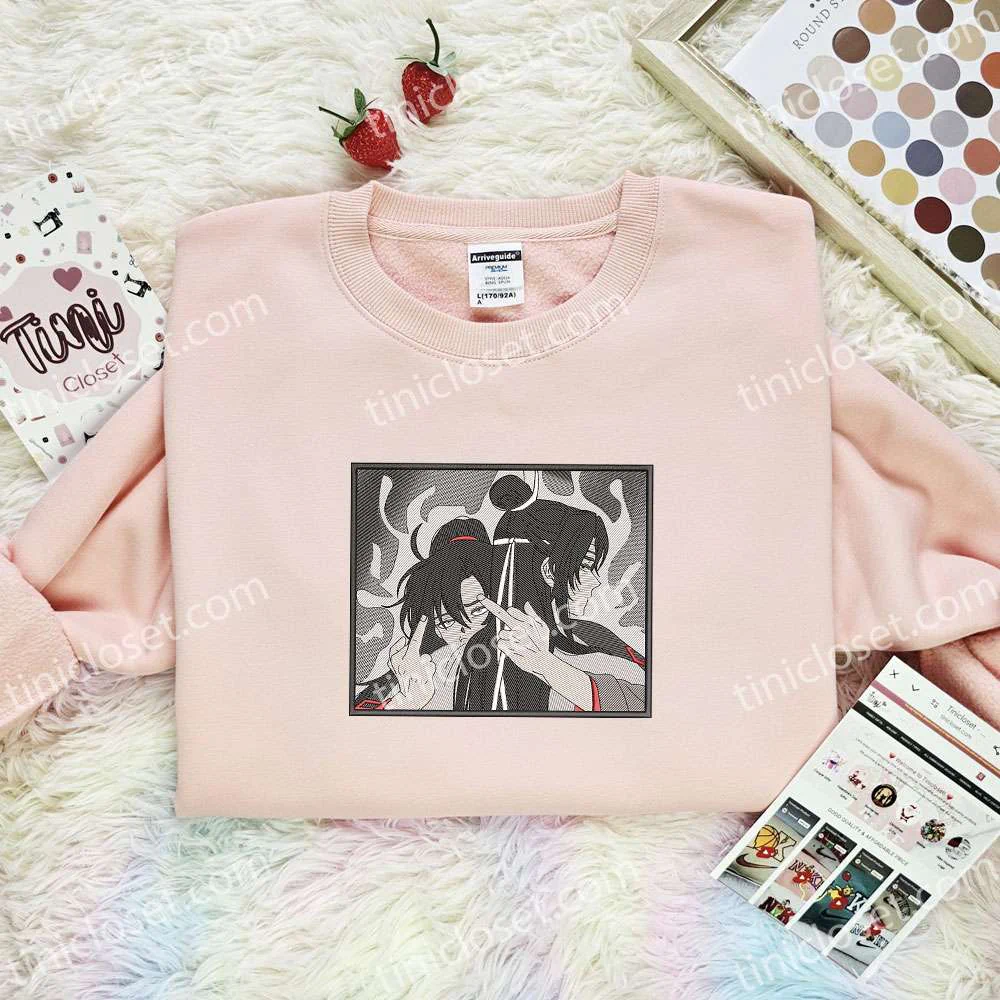 Wei Ying And Lan Wangji Mo Dao Zu Shi Cartoon Embroidered Shirt