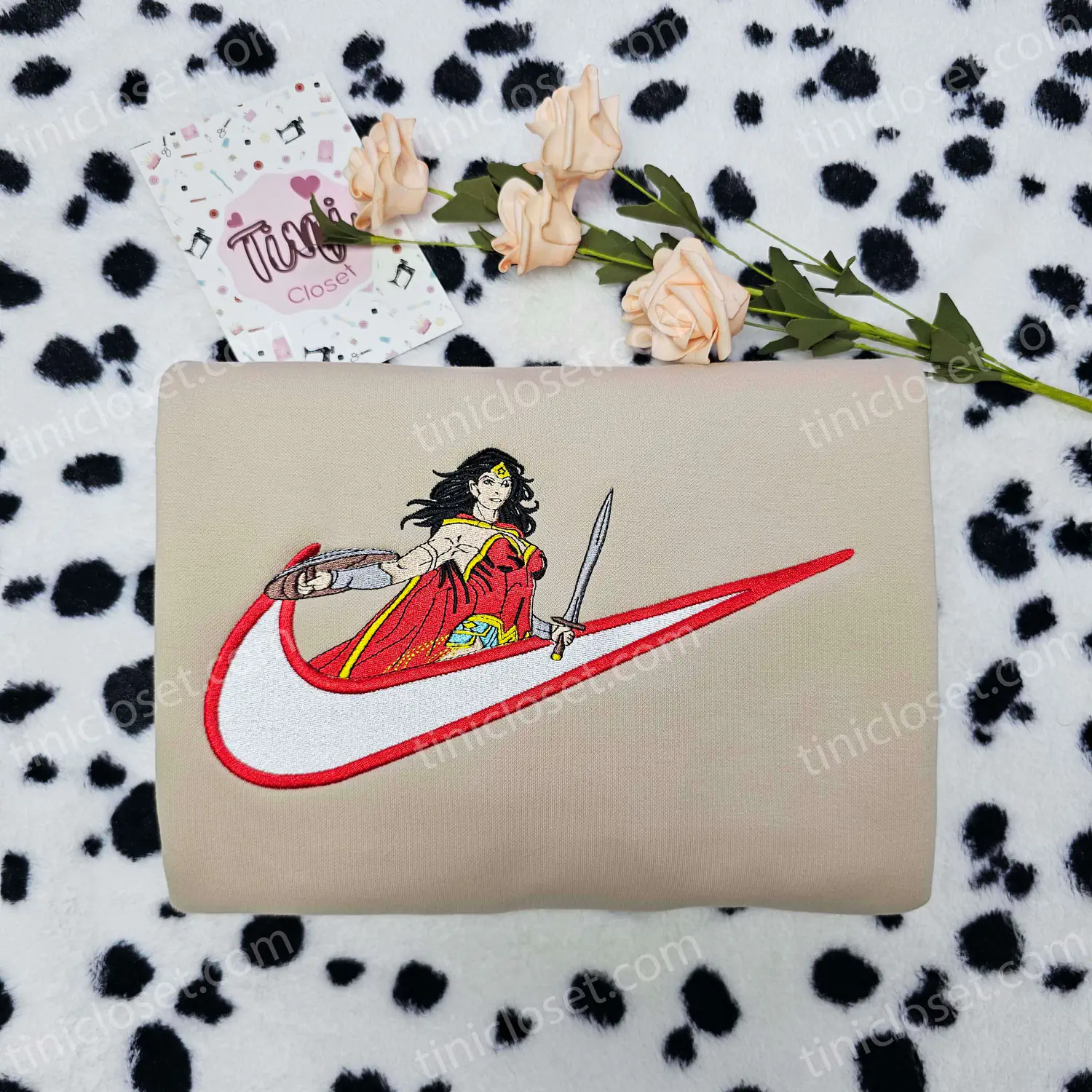 Wonder Woman DC Movie Characters Embroidered Shirt