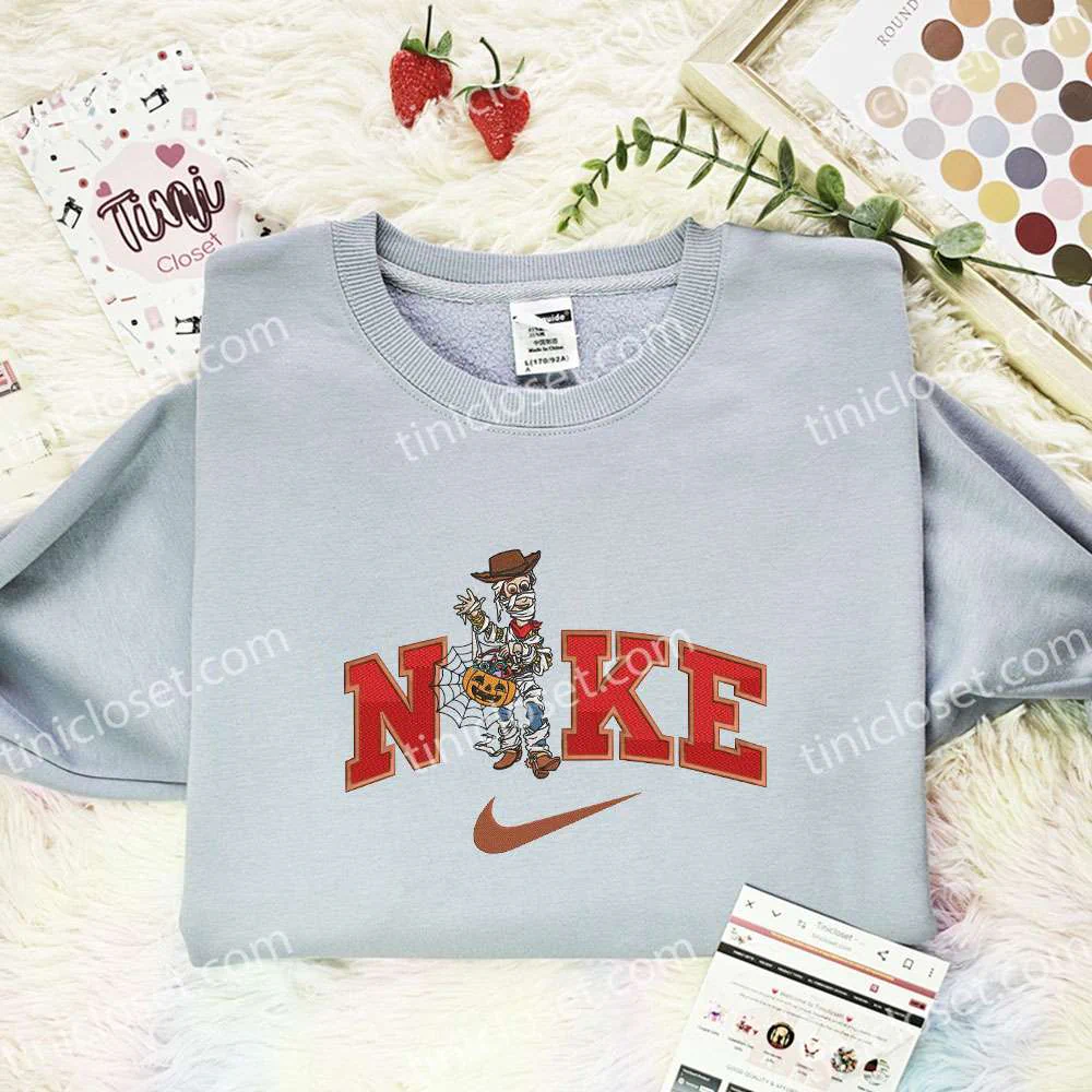 Woody Halloween Embroidered Shirt, Pixar Toy Story Embroidered Hoodie, Halloween Embroidered T-Shirt