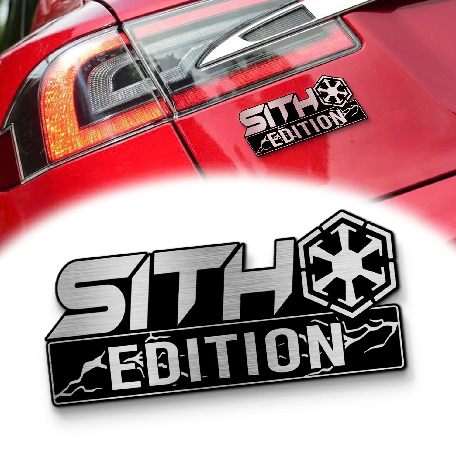 Sith Edition Laser-Engraved Car Badge, 3D Metal Auto Emblem Decal for Car Truck SUV