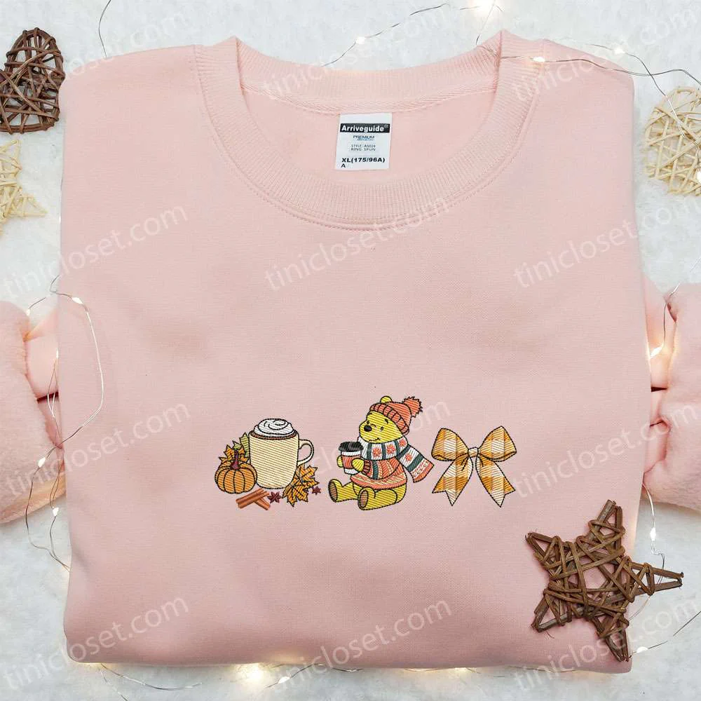 Winnie The Pooh Autumn Fall Embroidered Shirt
