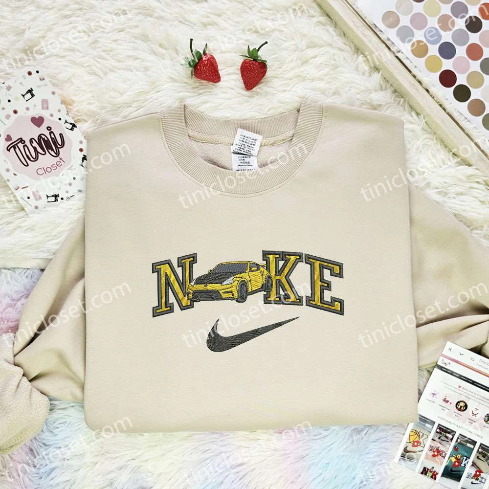 Yellow Car Transportations Embroidered Shirt