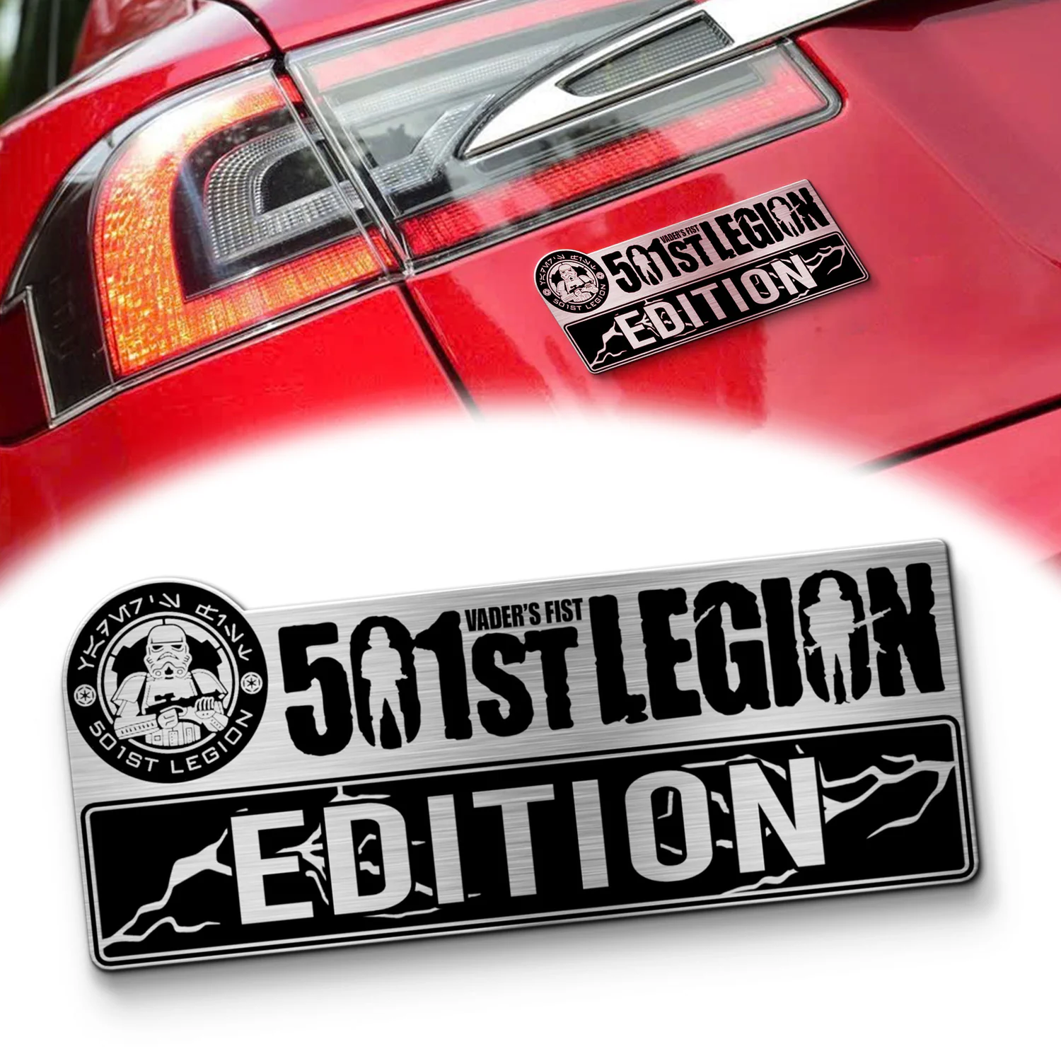 Star Wars 501st Legion Edition Laser-Engraved Car Badge, 3D Metal Auto Emblem Decal for Car Truck SUV