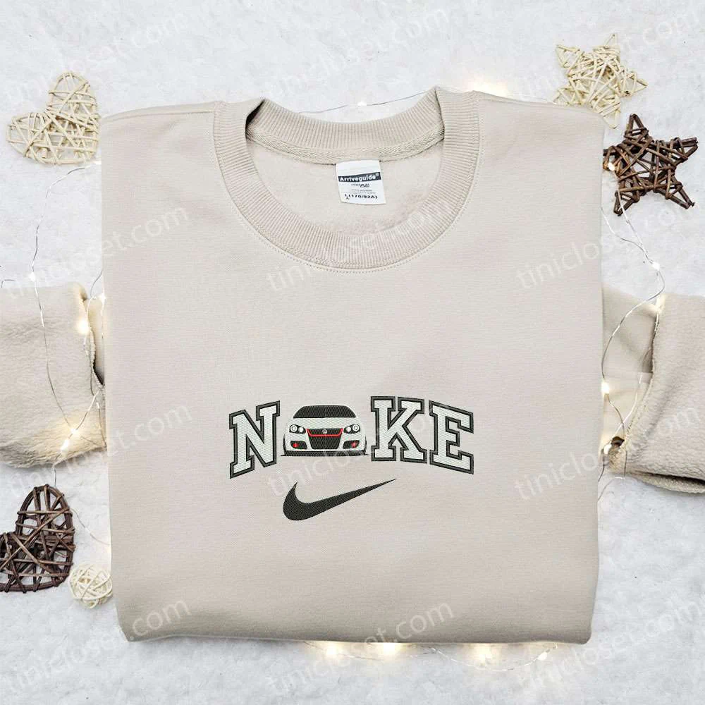Volkswagen Car x Nike Embroidered Shirt, Transportations Embroidered Hoodie, Best Gift Ideas