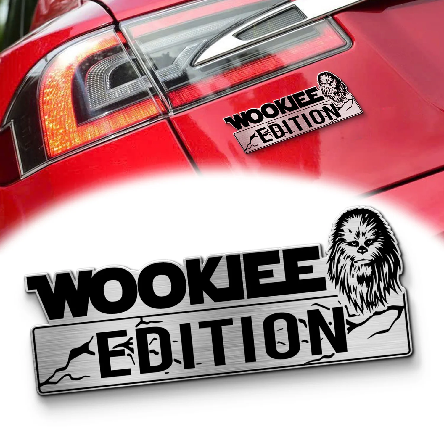 Wookiee Edition Laser-Engraved Car Badge, 3D Metal Auto Emblem Decal for Car Truck SUV