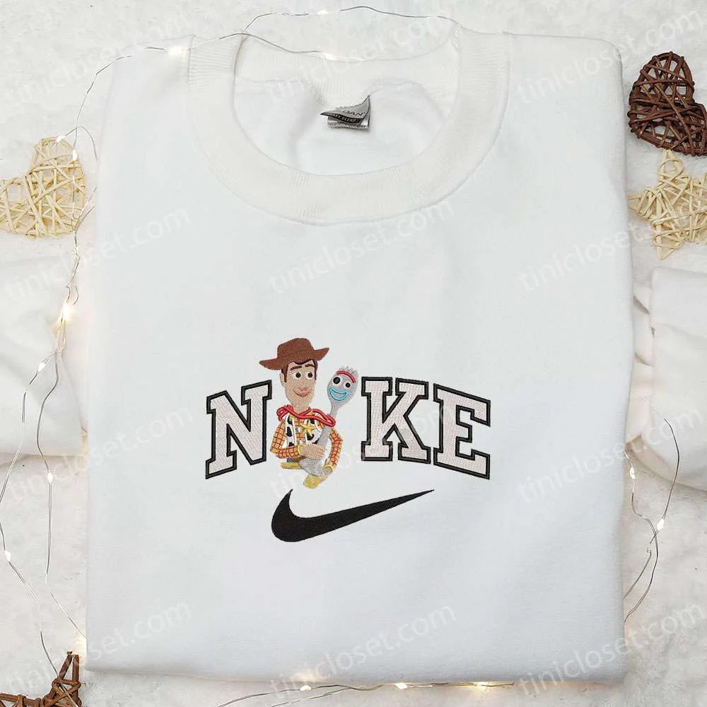 Woody Hourse x Nike Cartoon Embroidered Sweatshirt, Disney Characters Embroidered Shirt, Best Gift Ideas for Family