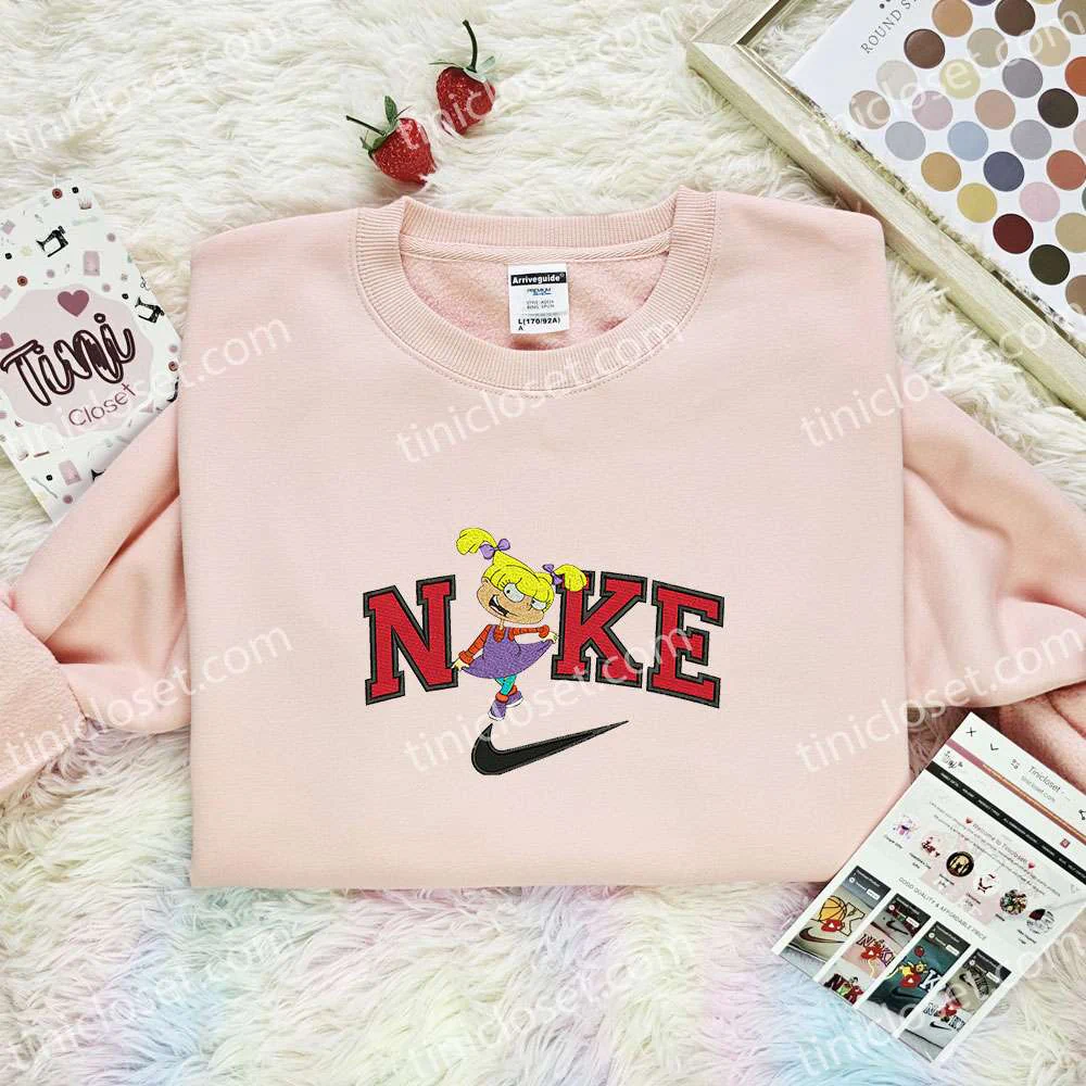Angelica Pickles Embroidered Shirt, Nickelodeon Cartoon Embroidered Hoodie