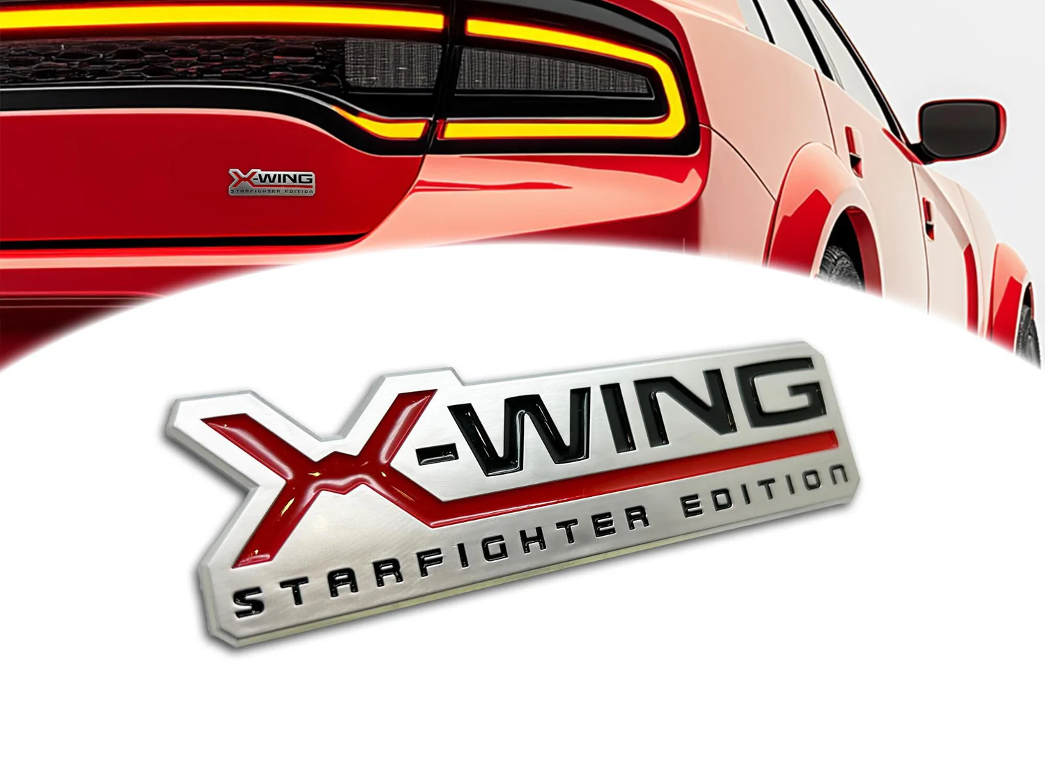 Star Wars X-Wing Starfighter Edition Car Emblem, 3D Metal Auto Badge Decal for Car Truck SUV